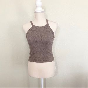 🌿Windsor Cropped High Neck Tank Top Size Small